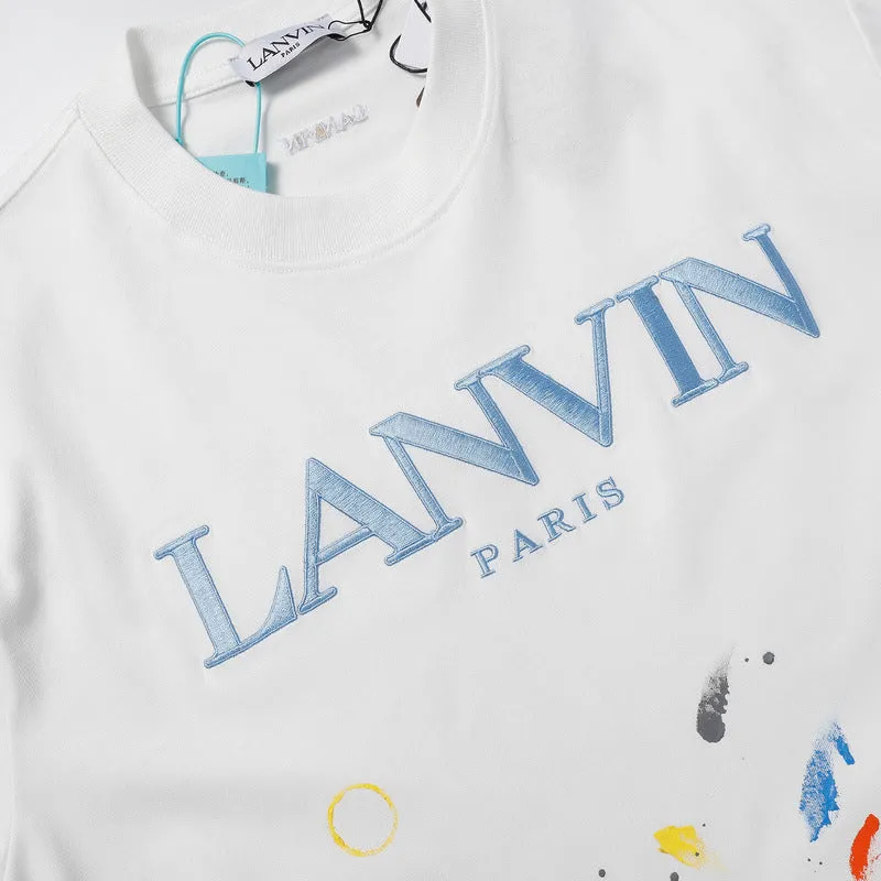 LANVIN Splash ink embroidery T-Shirts