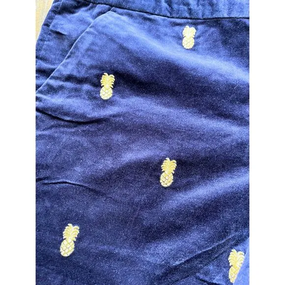 Lilly Pulitzer Adie Short | Embroidered Pineapple Sho | Size 10