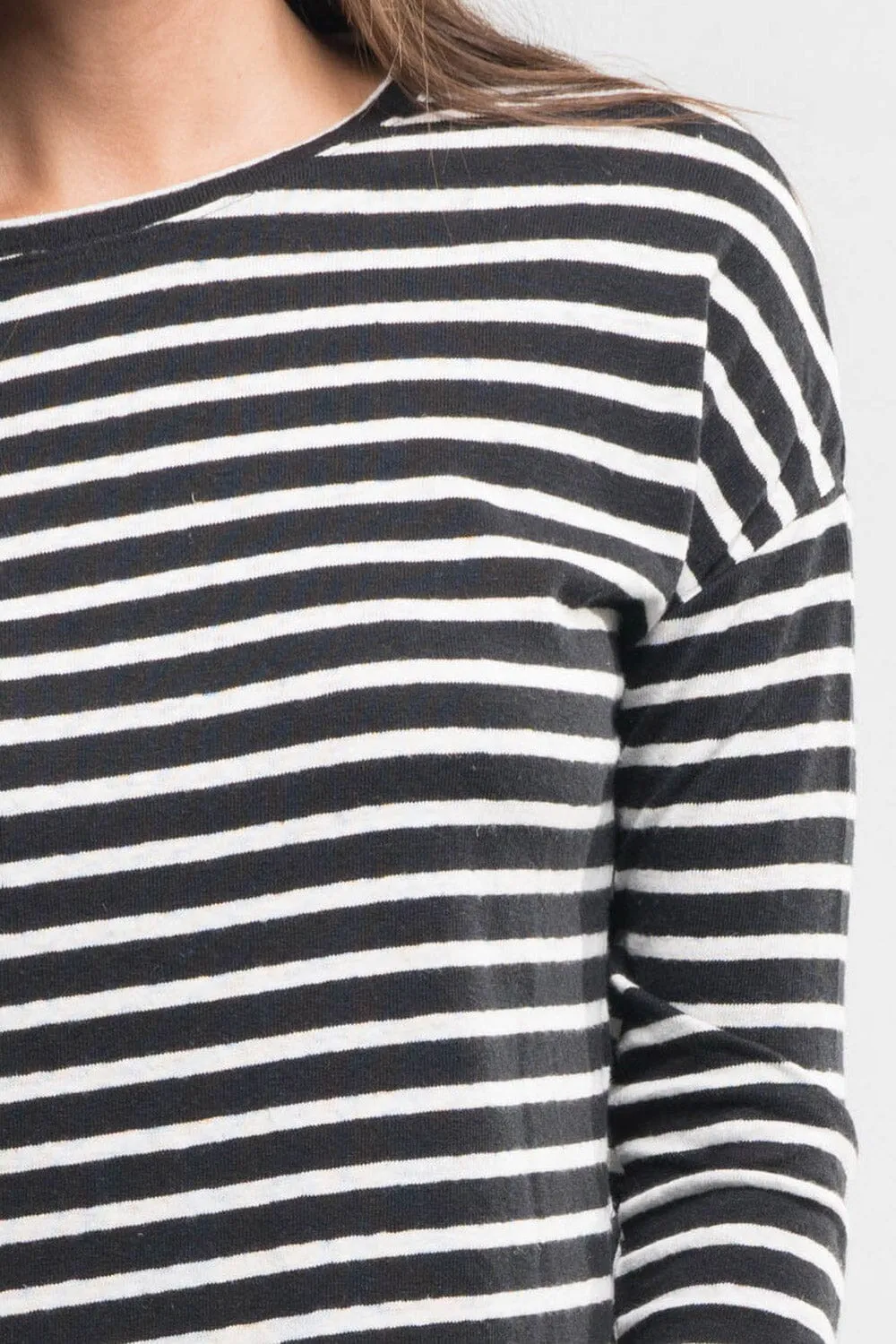 Liora Distressed Striped Tee