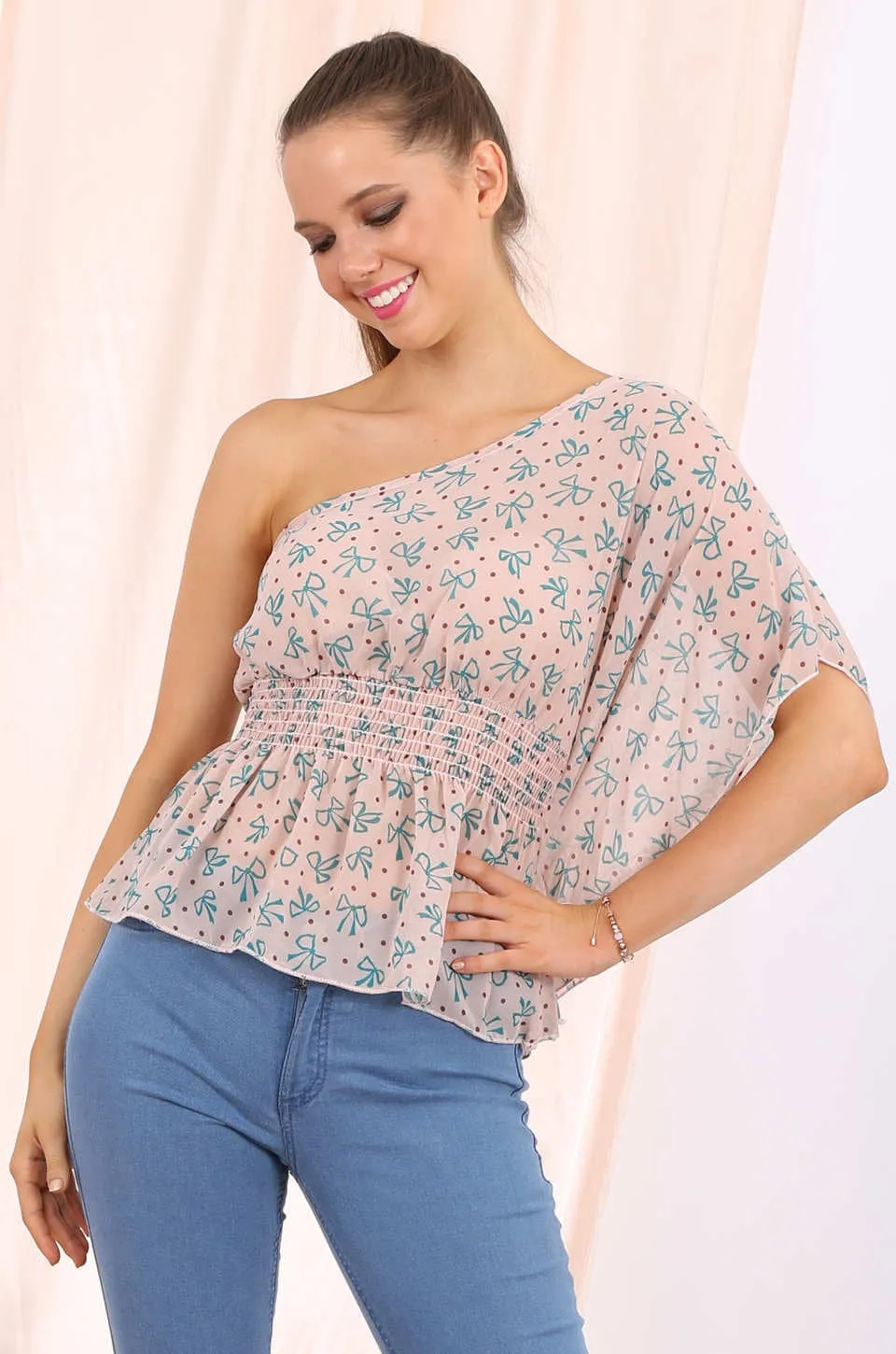 London chiffon top in pink