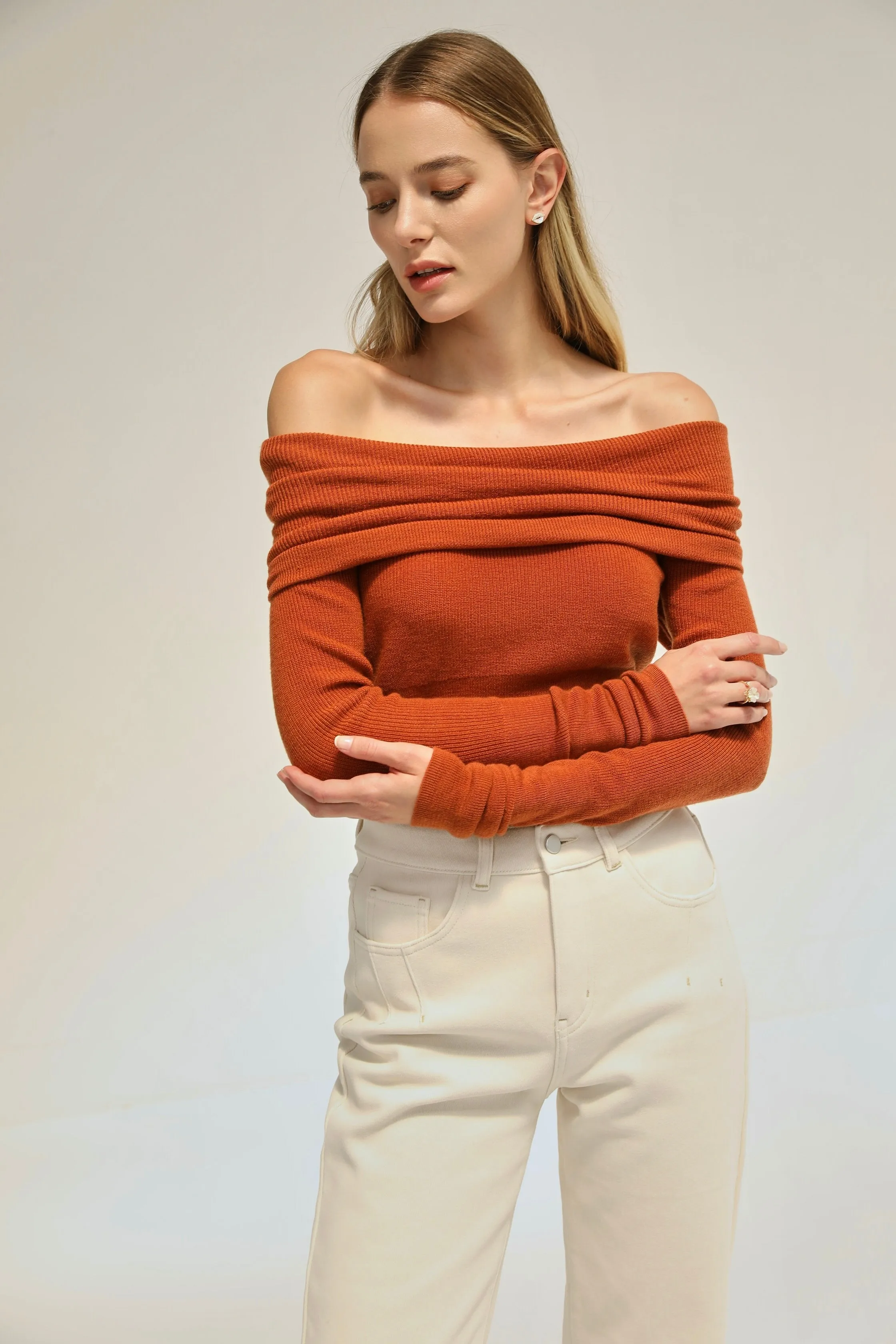 Love Language Knit Top - Orange