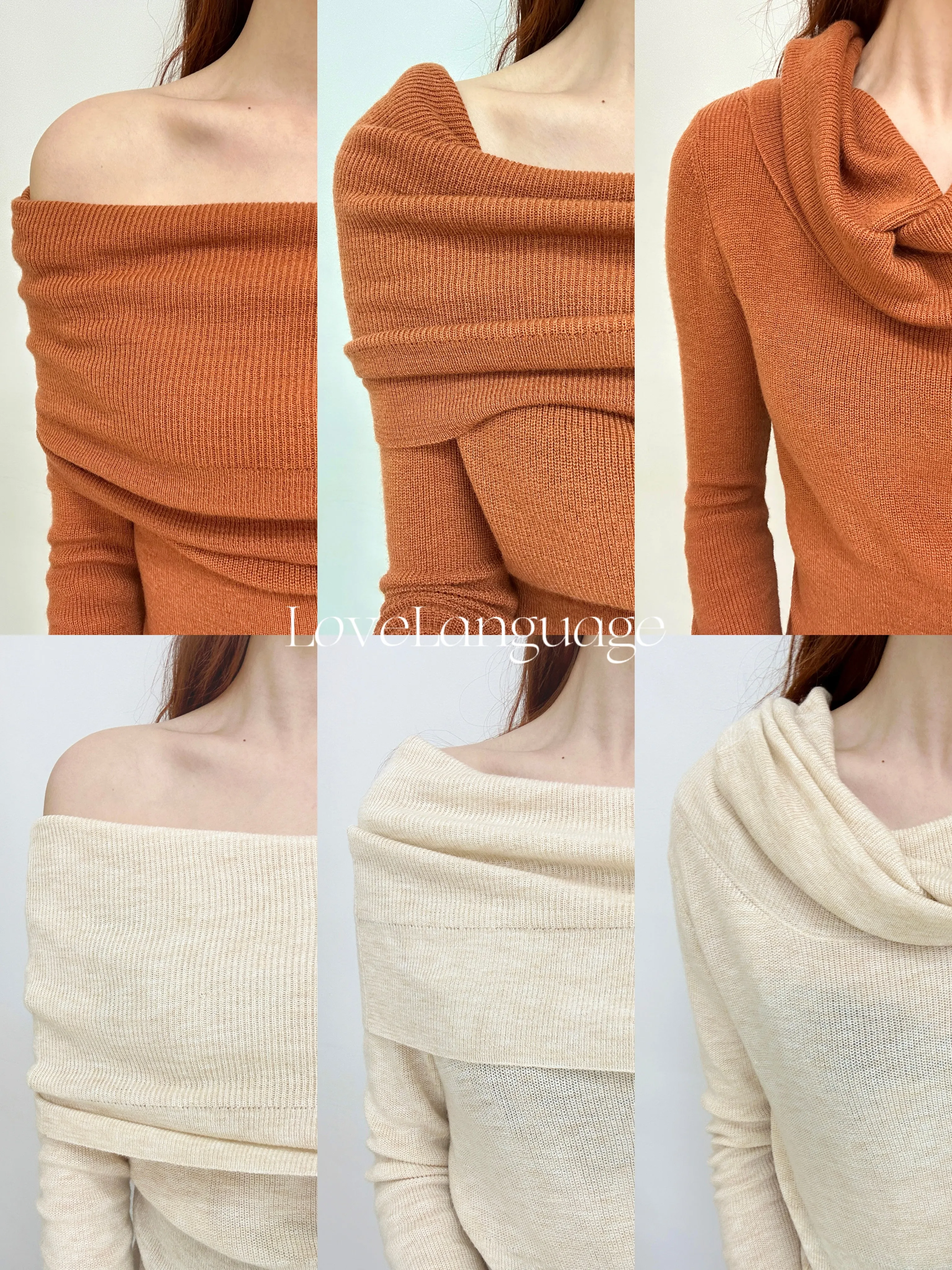 Love Language Knit Top - Orange