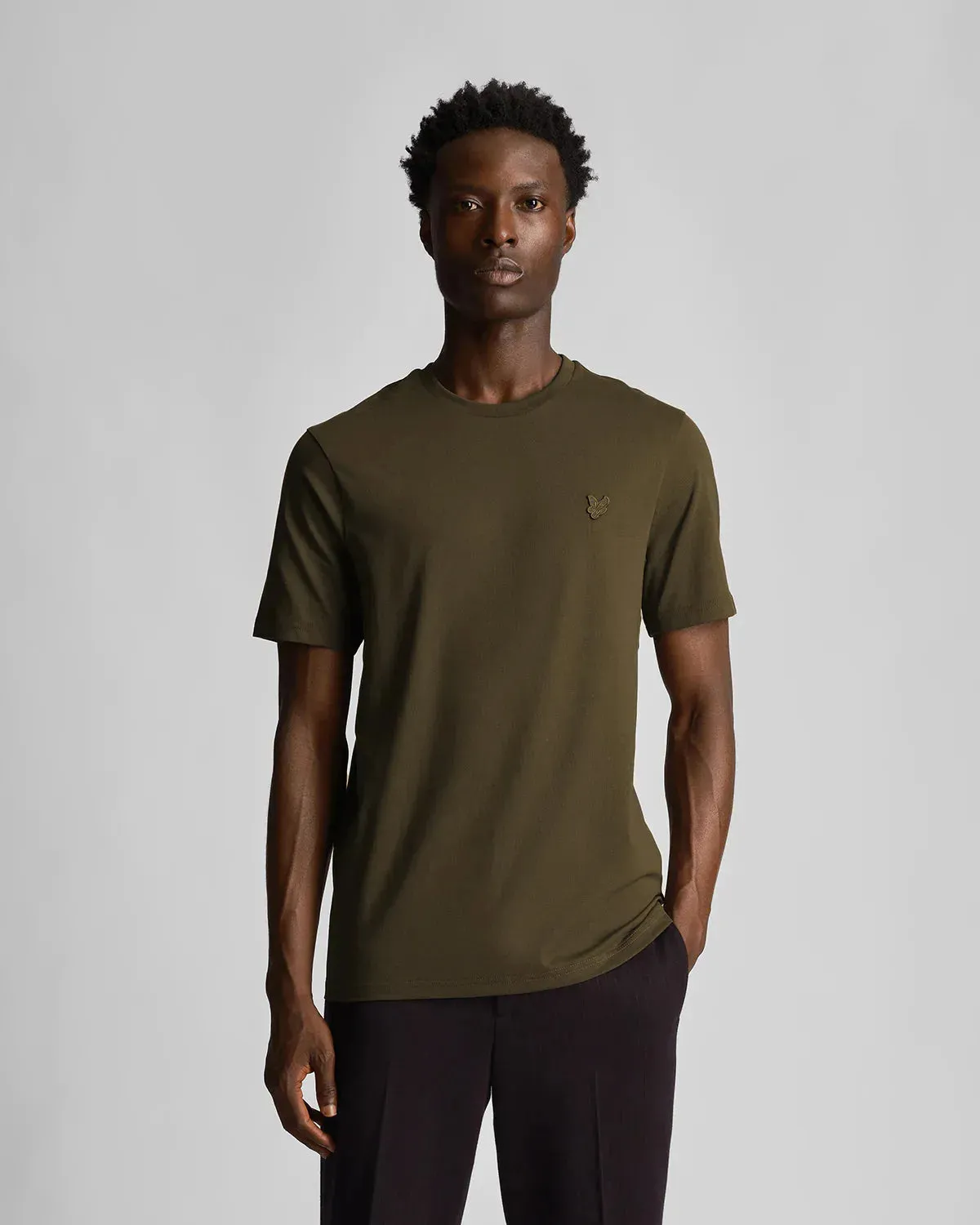 Lyle & Scott Tonal Eagle T-Shirt In Olive