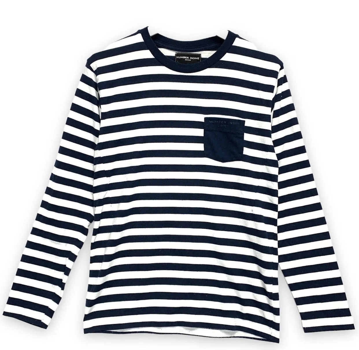 [M] Number Nine Nano Universe Striped L/S Tee T Shirt