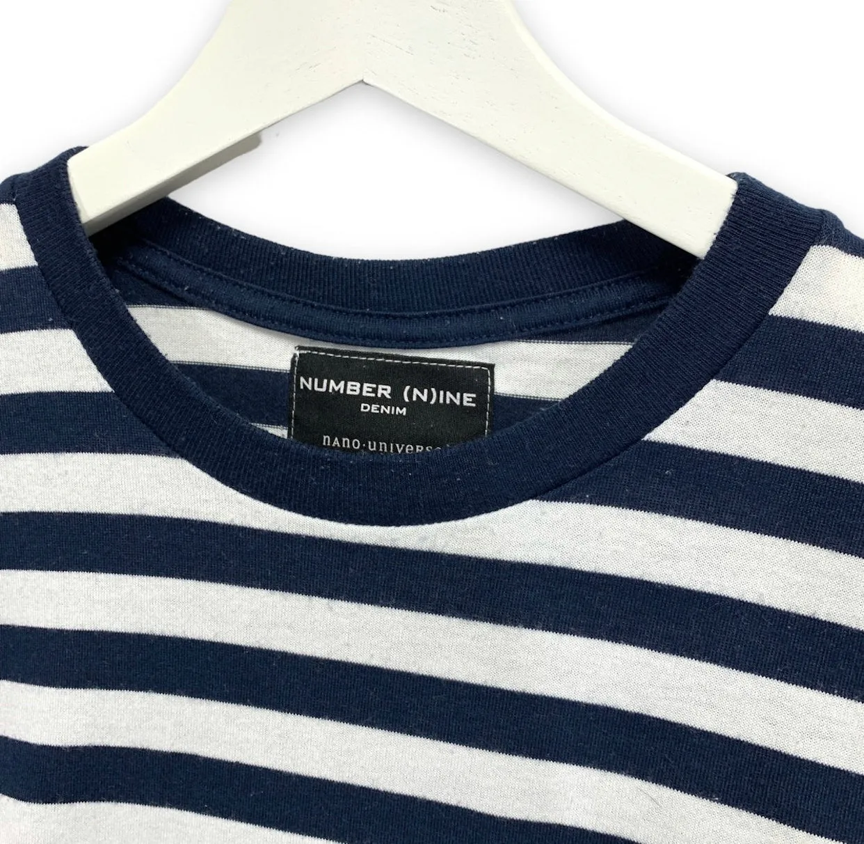 [M] Number Nine Nano Universe Striped L/S Tee T Shirt