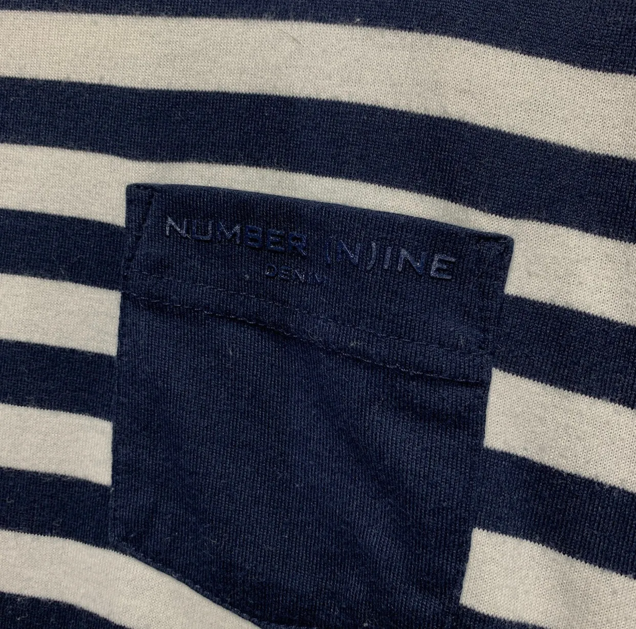 [M] Number Nine Nano Universe Striped L/S Tee T Shirt