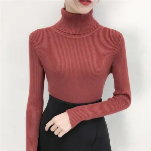 Magenta High Neck Flat Knit Top