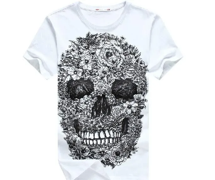 Men's Skull Print T-Shirt In a Few Styles