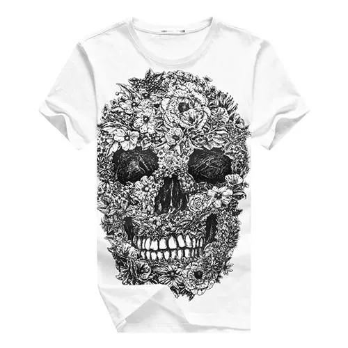 Men's Skull Print T-Shirt In a Few Styles
