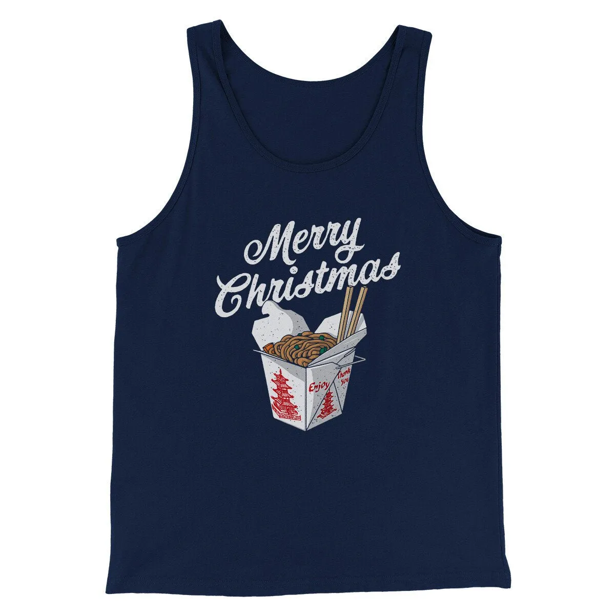 Merry Christmas Takeout Funny Hanukkah Men/Unisex Tank Top