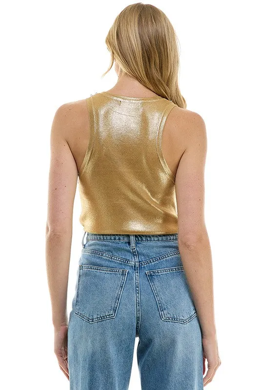 Metallic Embellished Tank (2 Color Ways)