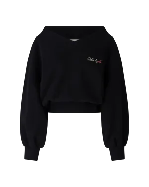 Miami Logo Off-Shoulder Sweatshirt