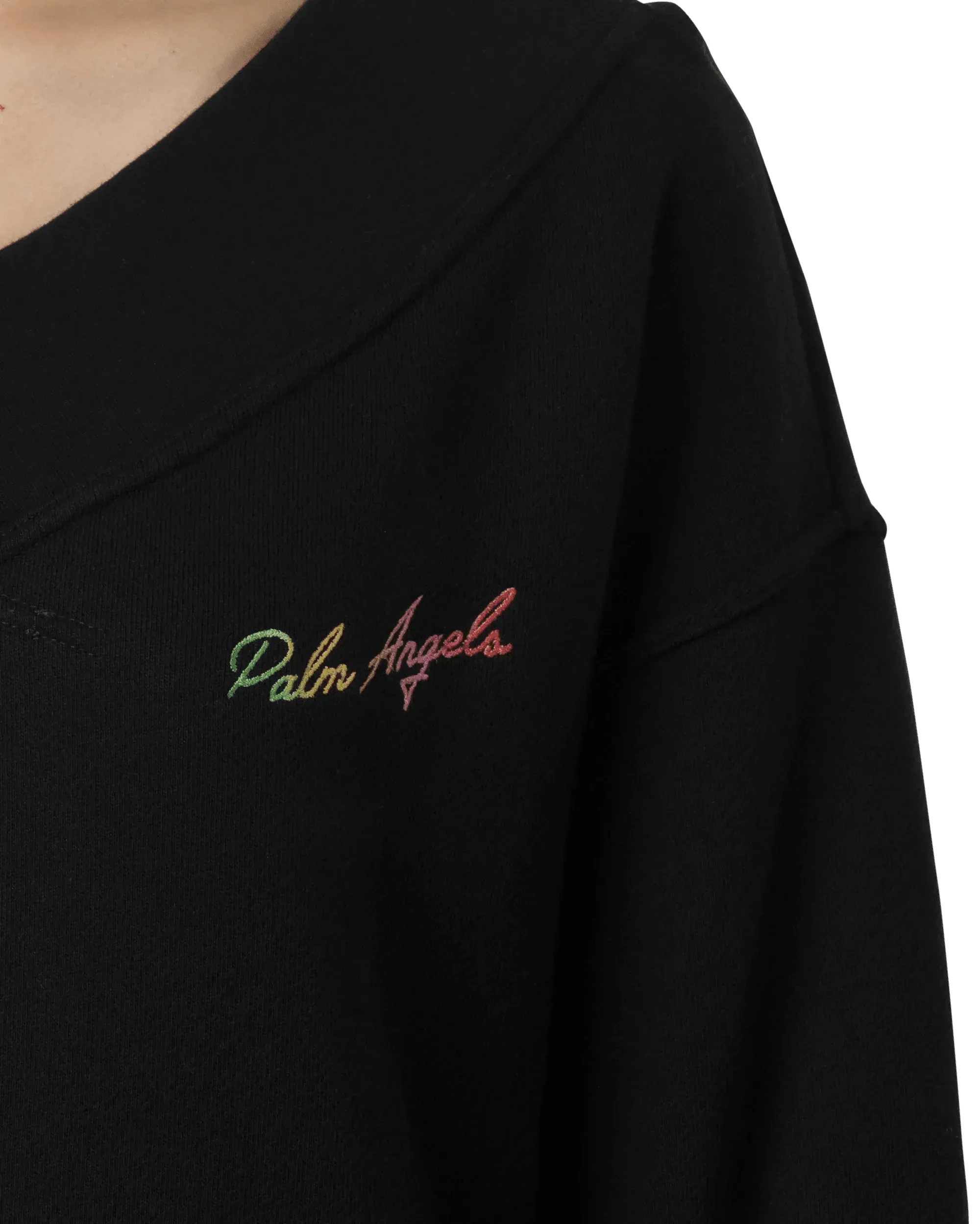 Miami Logo Off-Shoulder Sweatshirt
