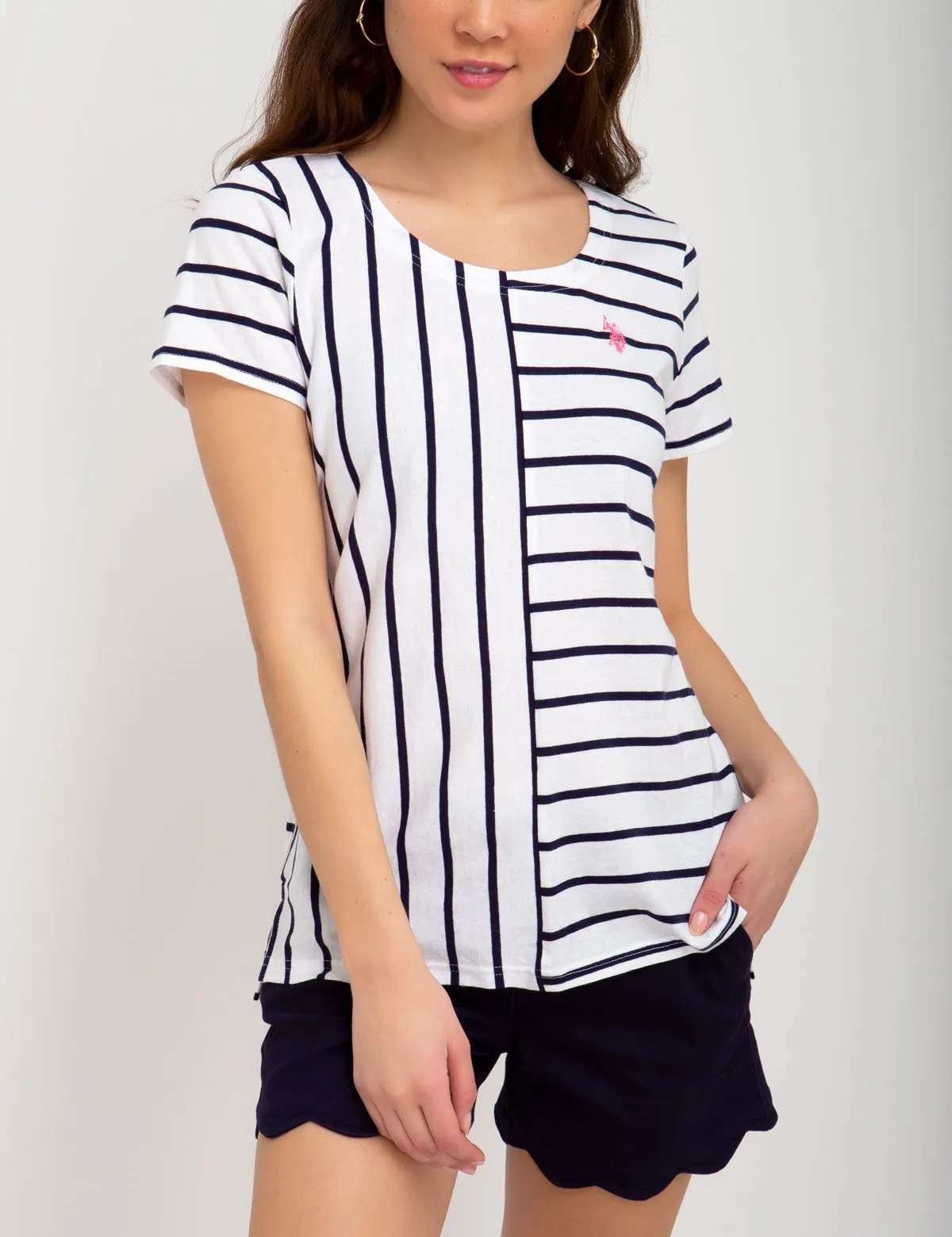 MIX STRIPED T-SHIRT