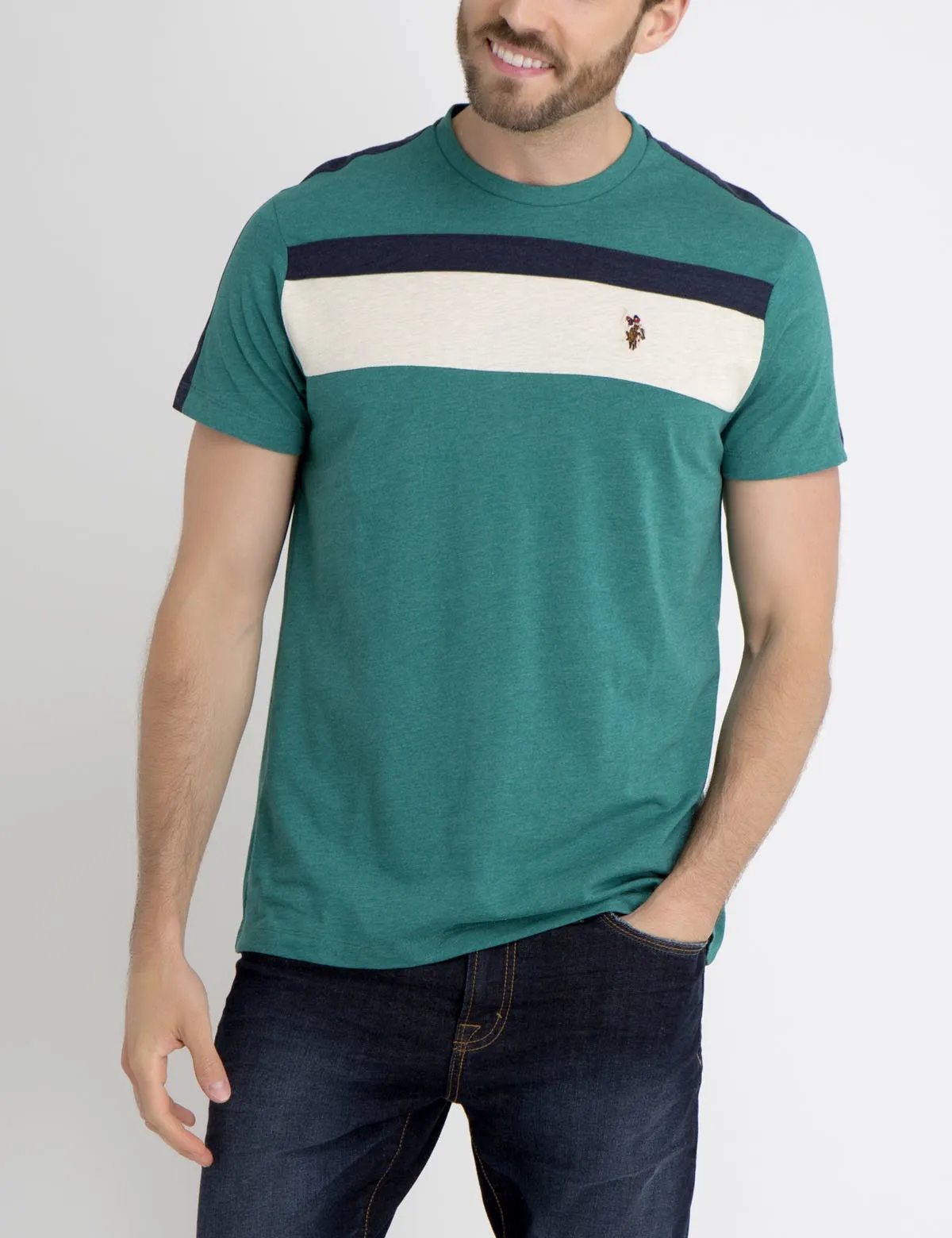 MULTI CHEST STRIPED T-SHIRT