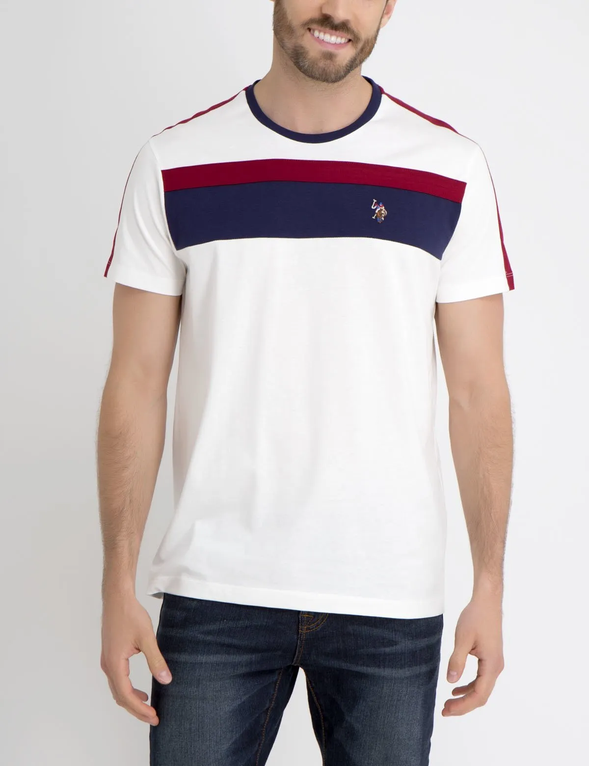 MULTI CHEST STRIPED T-SHIRT
