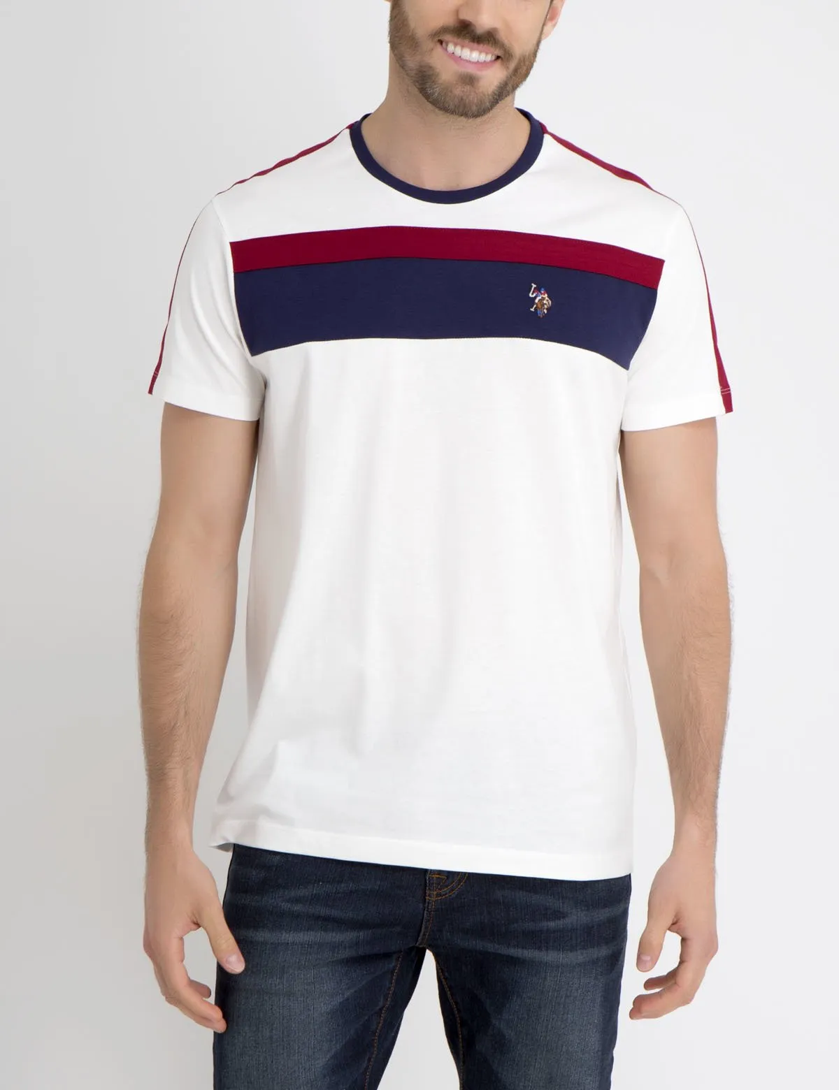MULTI CHEST STRIPED T-SHIRT