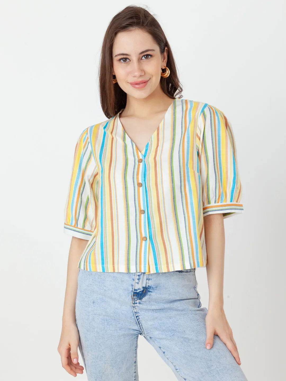 Multi Striped Regular Top