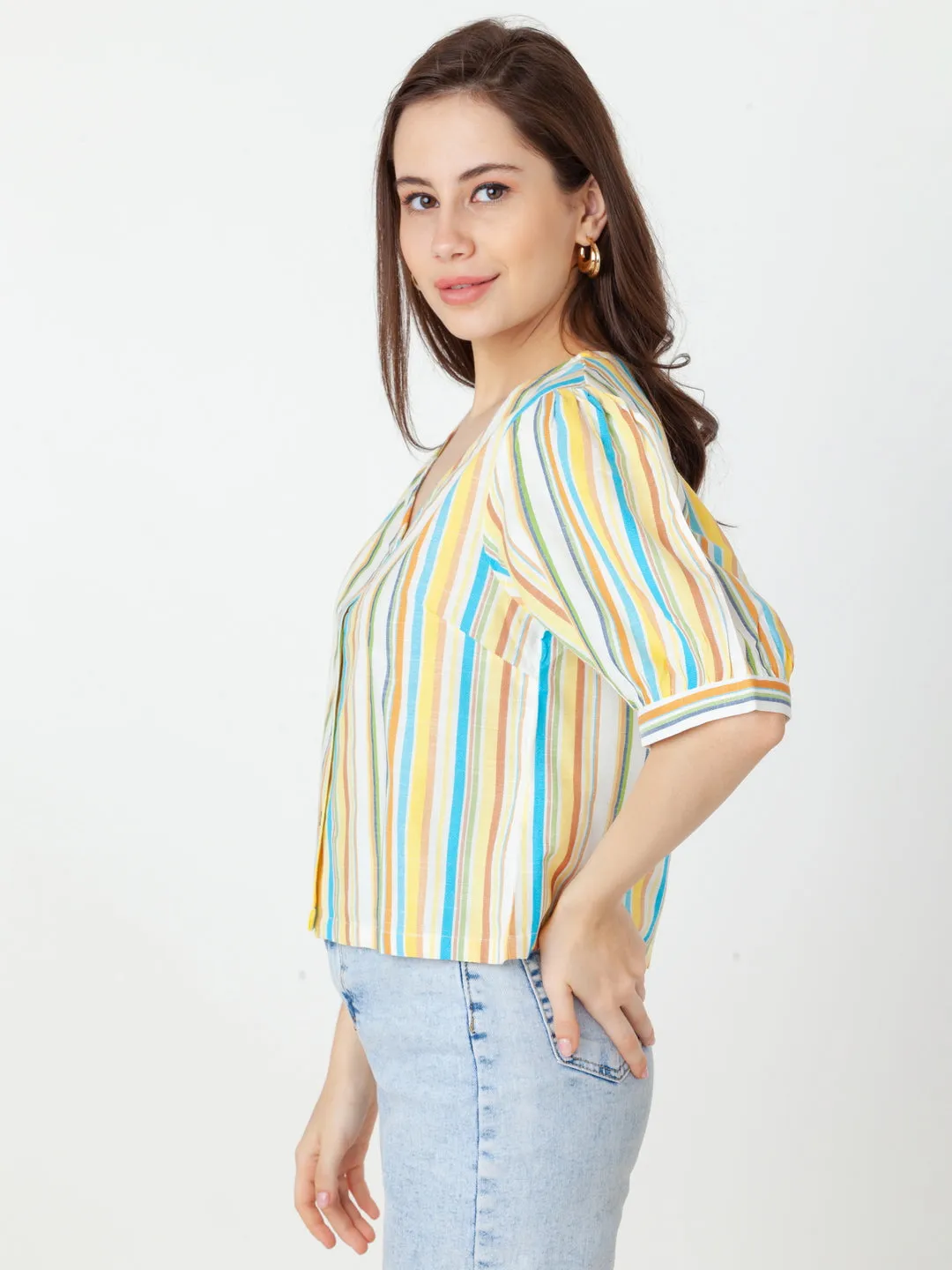 Multi Striped Regular Top