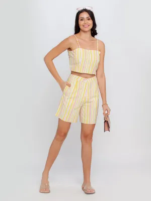Multicolored Printed Strappy Top