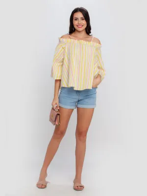 Multicolored Printed Strappy Top