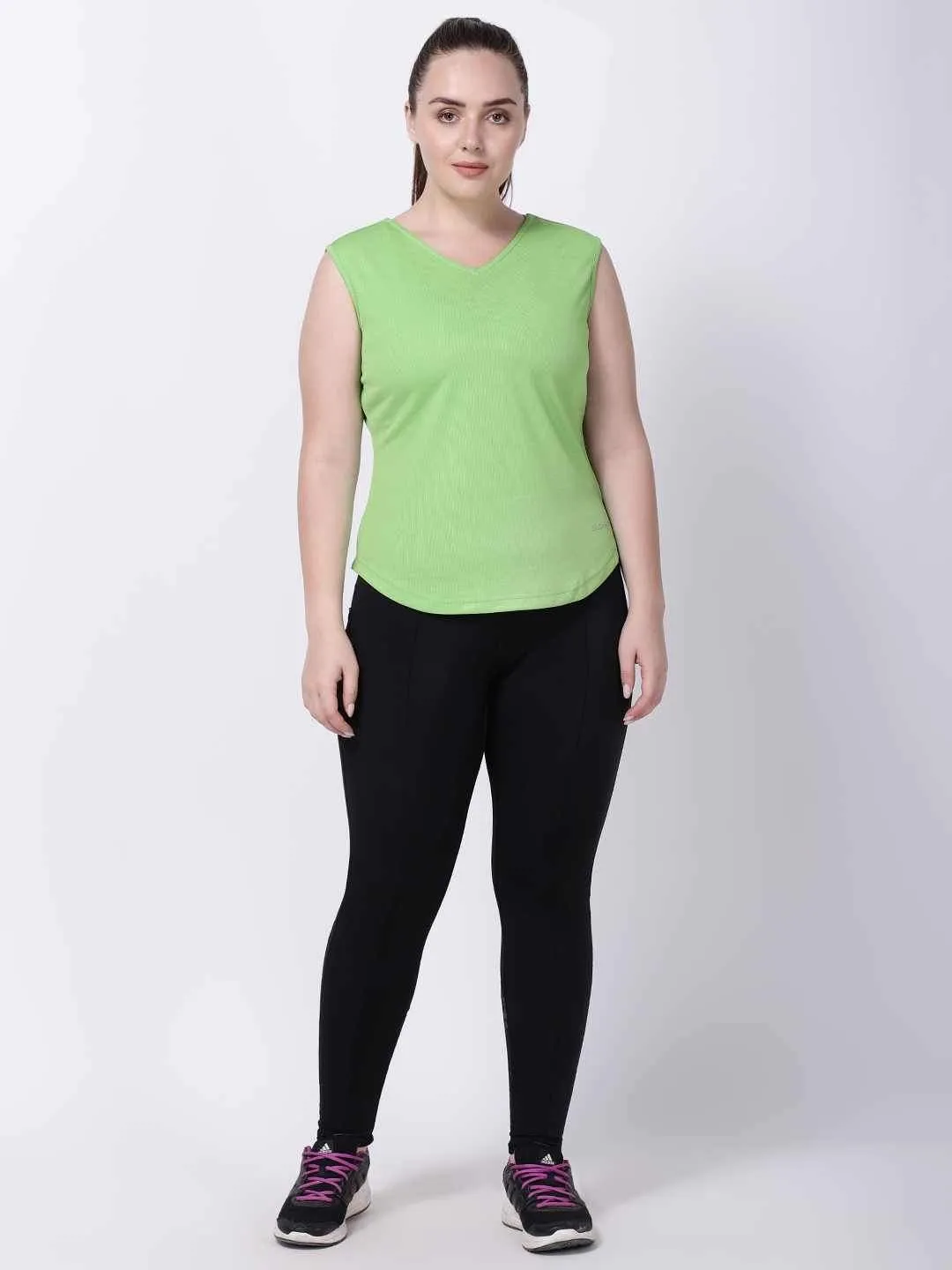 Neo-Green Sleeveless Graceful Lady Tee