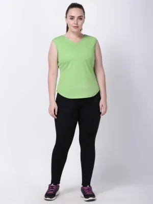 Neo-Green Sleeveless Graceful Lady Tee