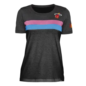 New Era Miami HEAT Mashup Striped Women's Tee