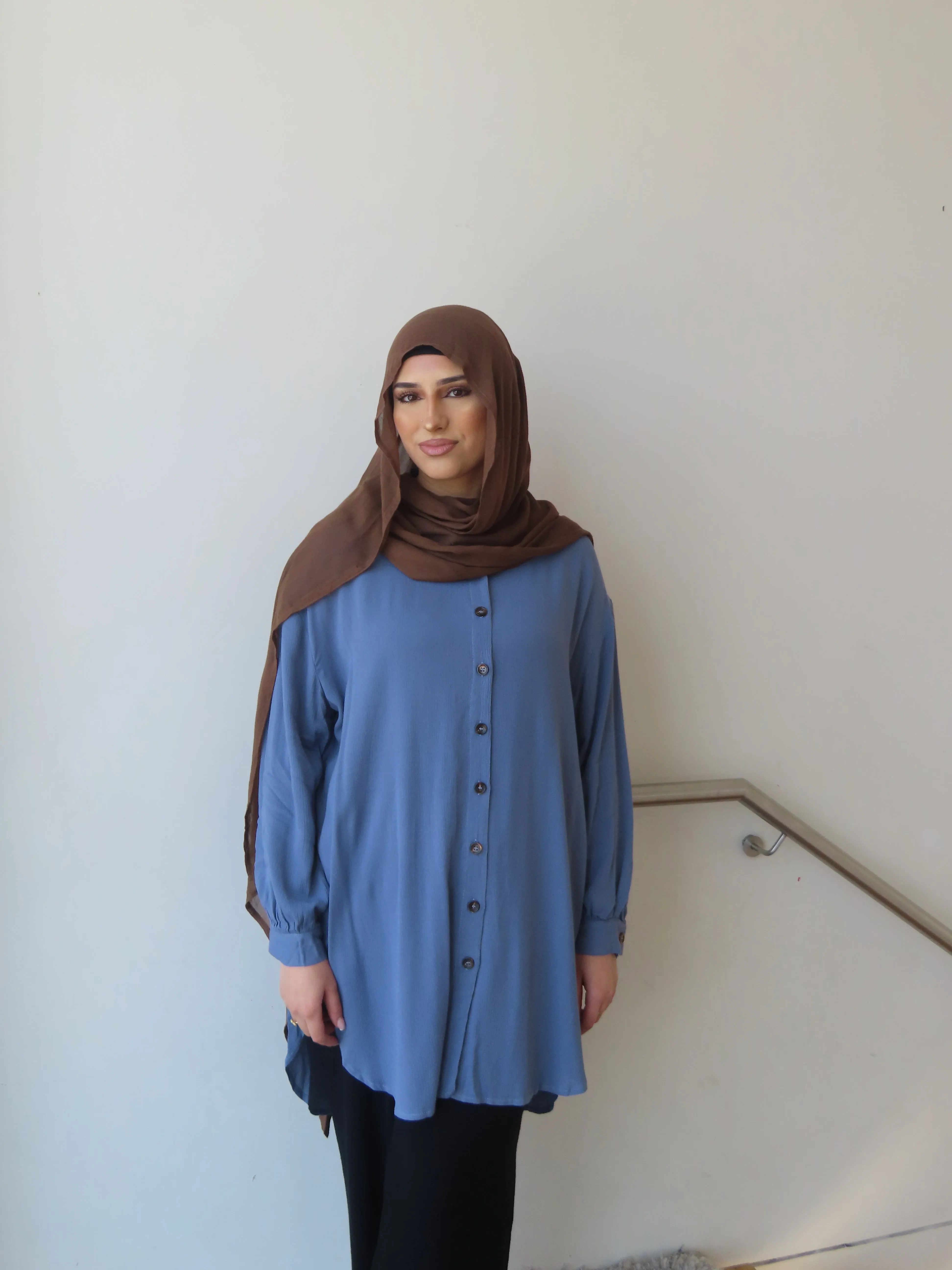 Notched Frill Blouse