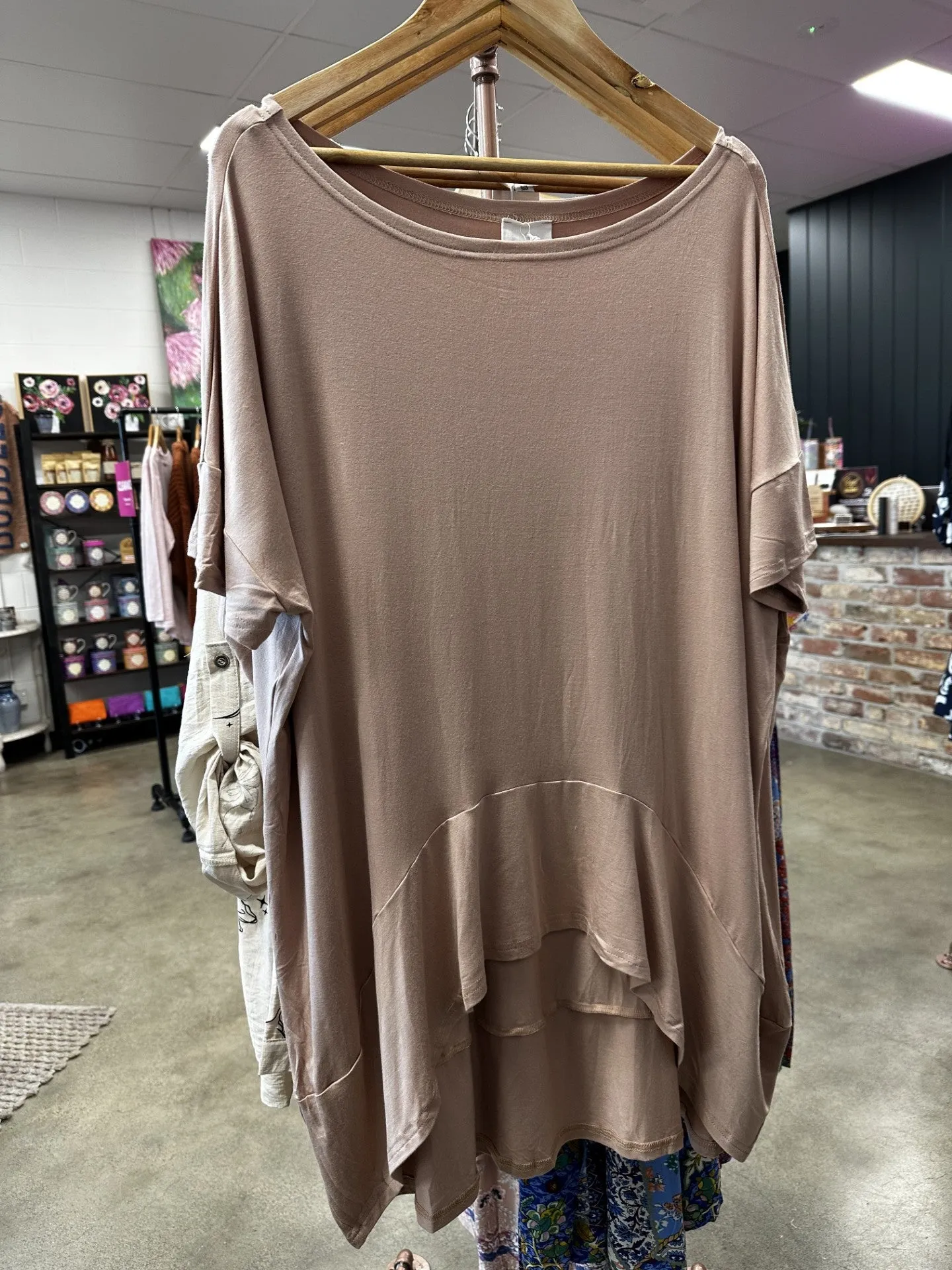 Nude Tunic Top