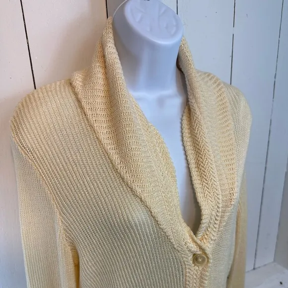 NWT Lauren Ralph Lauren Morton Cardigan Sweater Linen Women’s Large