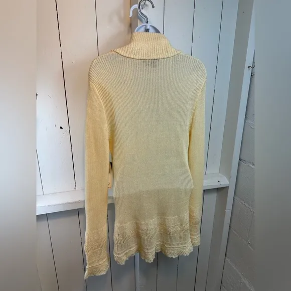 NWT Lauren Ralph Lauren Morton Cardigan Sweater Linen Women’s Large