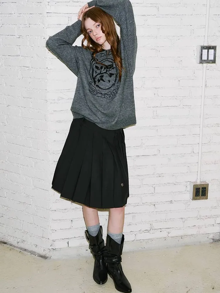 Off shoulder strap pullover sweater【s0000010844】