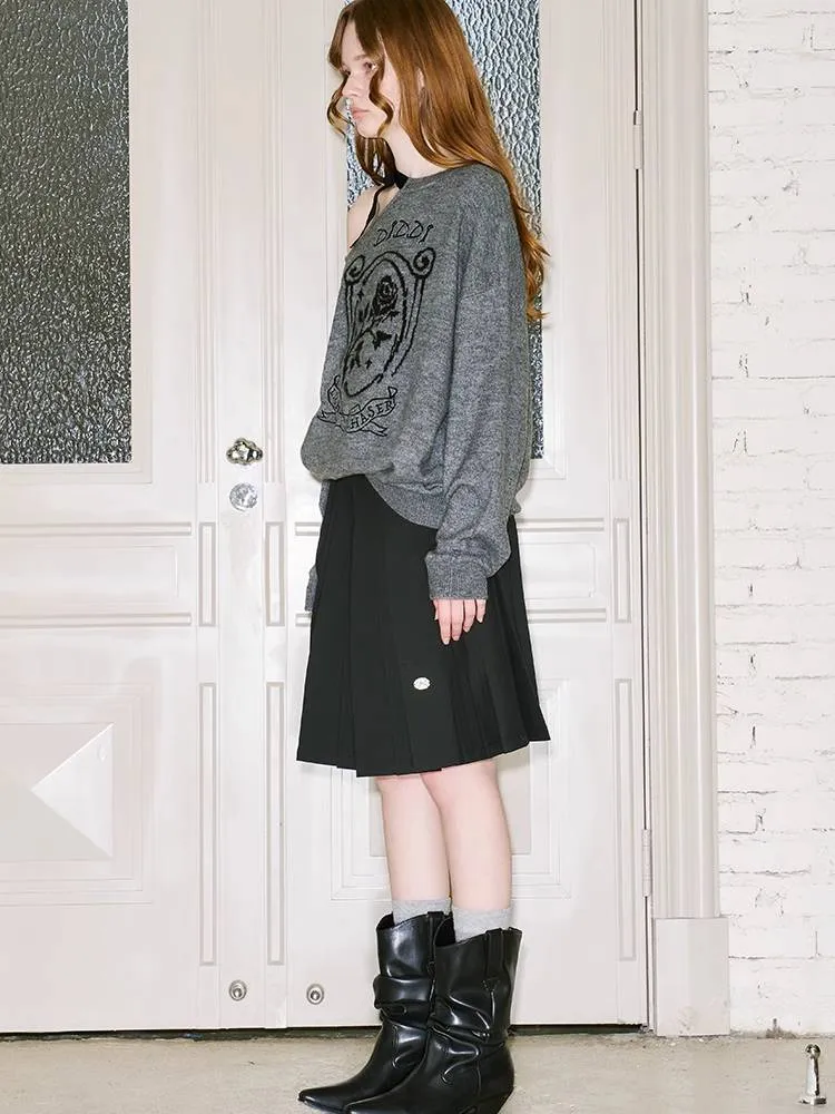 Off shoulder strap pullover sweater【s0000010844】