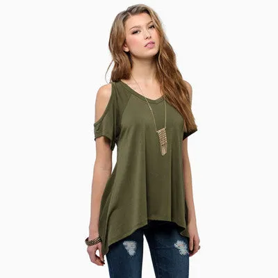 Off Shoulder Tops For Women Short Sleeve Tshirt Womens Tops Fashion