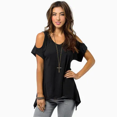 Off Shoulder Tops For Women Short Sleeve Tshirt Womens Tops Fashion