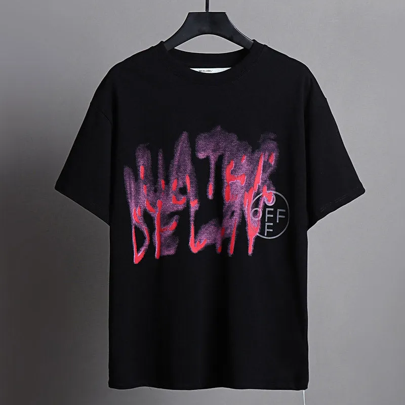 OFF WHITE Graffiti arrow pattern T-Shirt