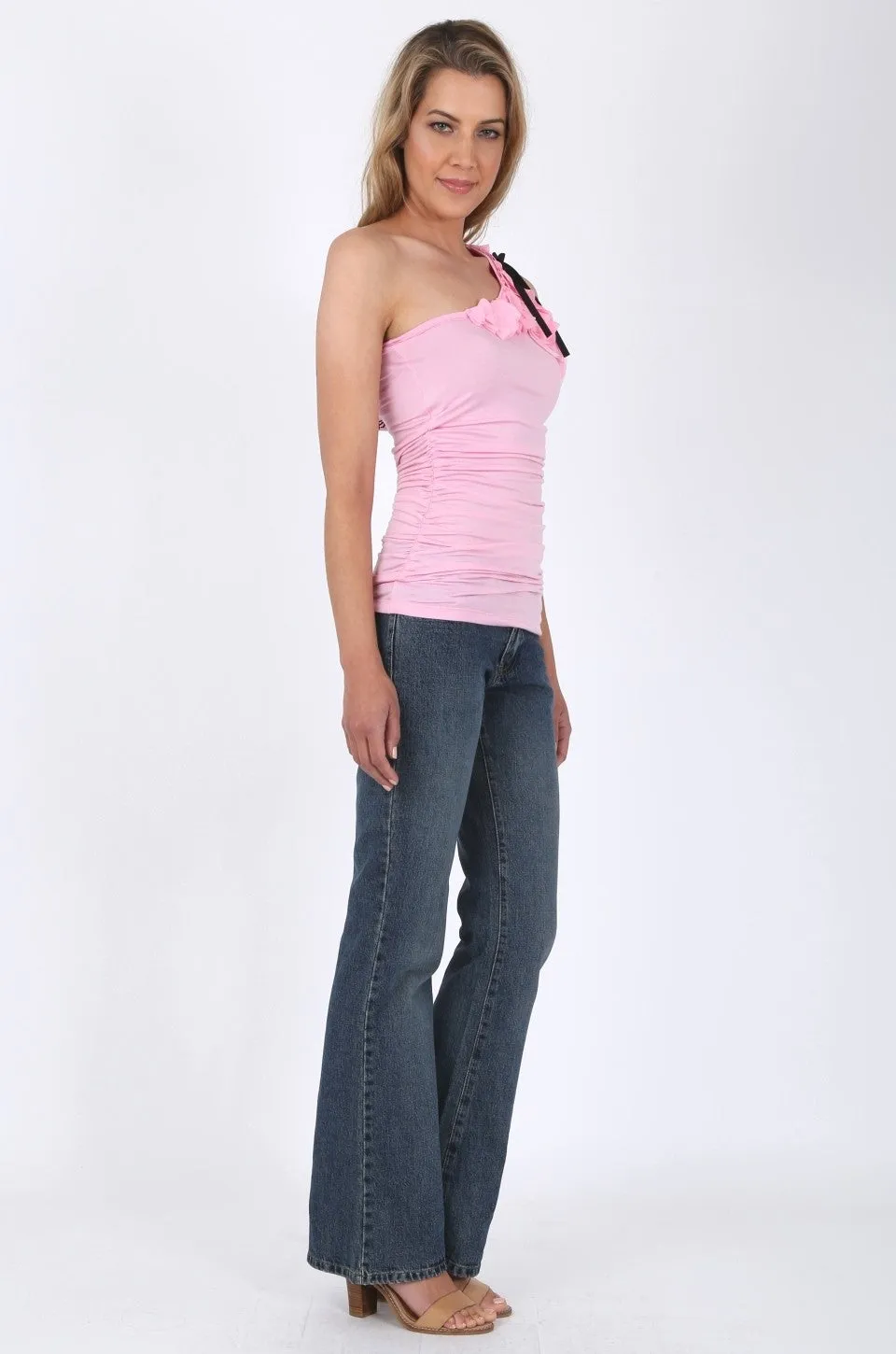 Olivia Jersey Knit Top in pink