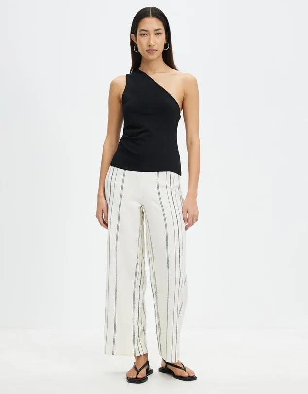 Orchid Jersey One Shoulder Top