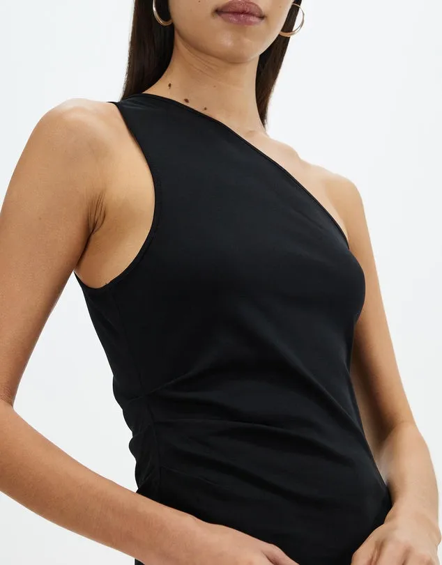 Orchid Jersey One Shoulder Top