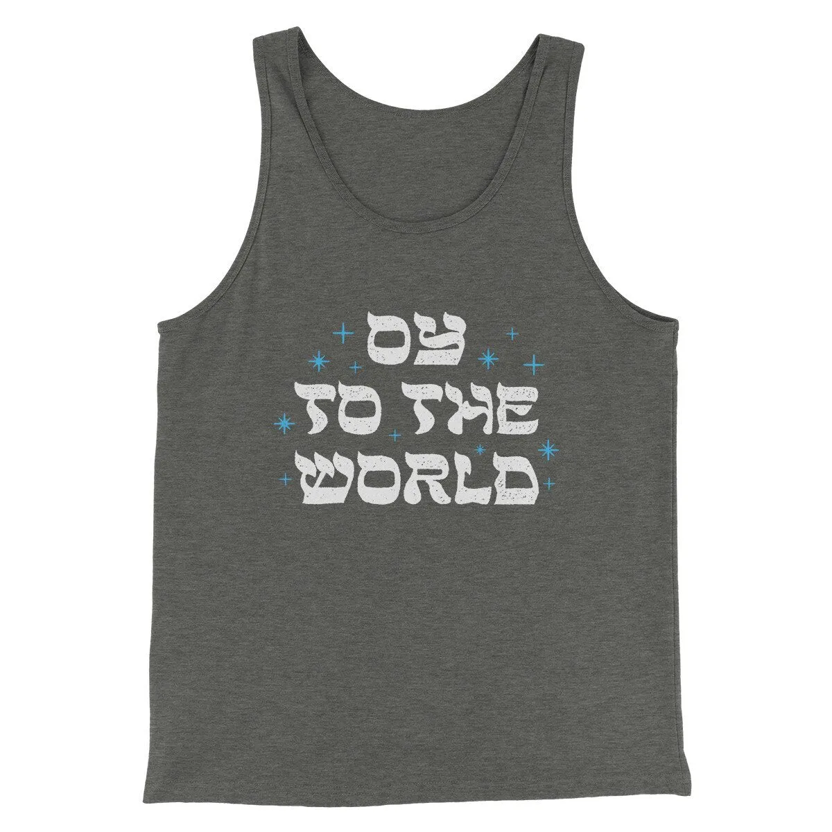 Oy To The World Funny Hanukkah Men/Unisex Tank Top