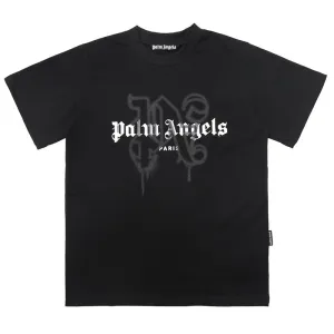 Palm Angels logo-print cotton T-shirts