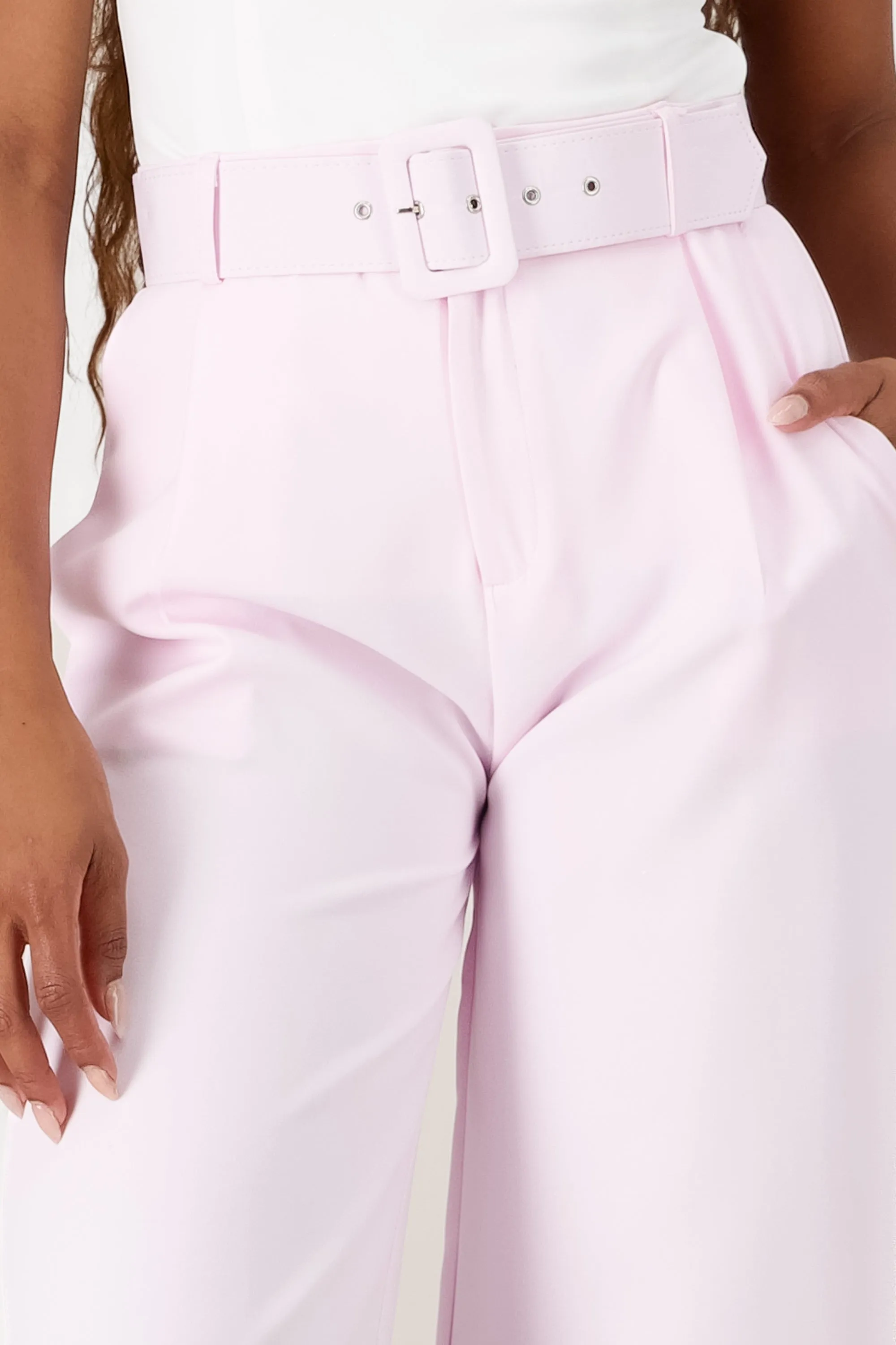 Pantalon Liso Cinturon