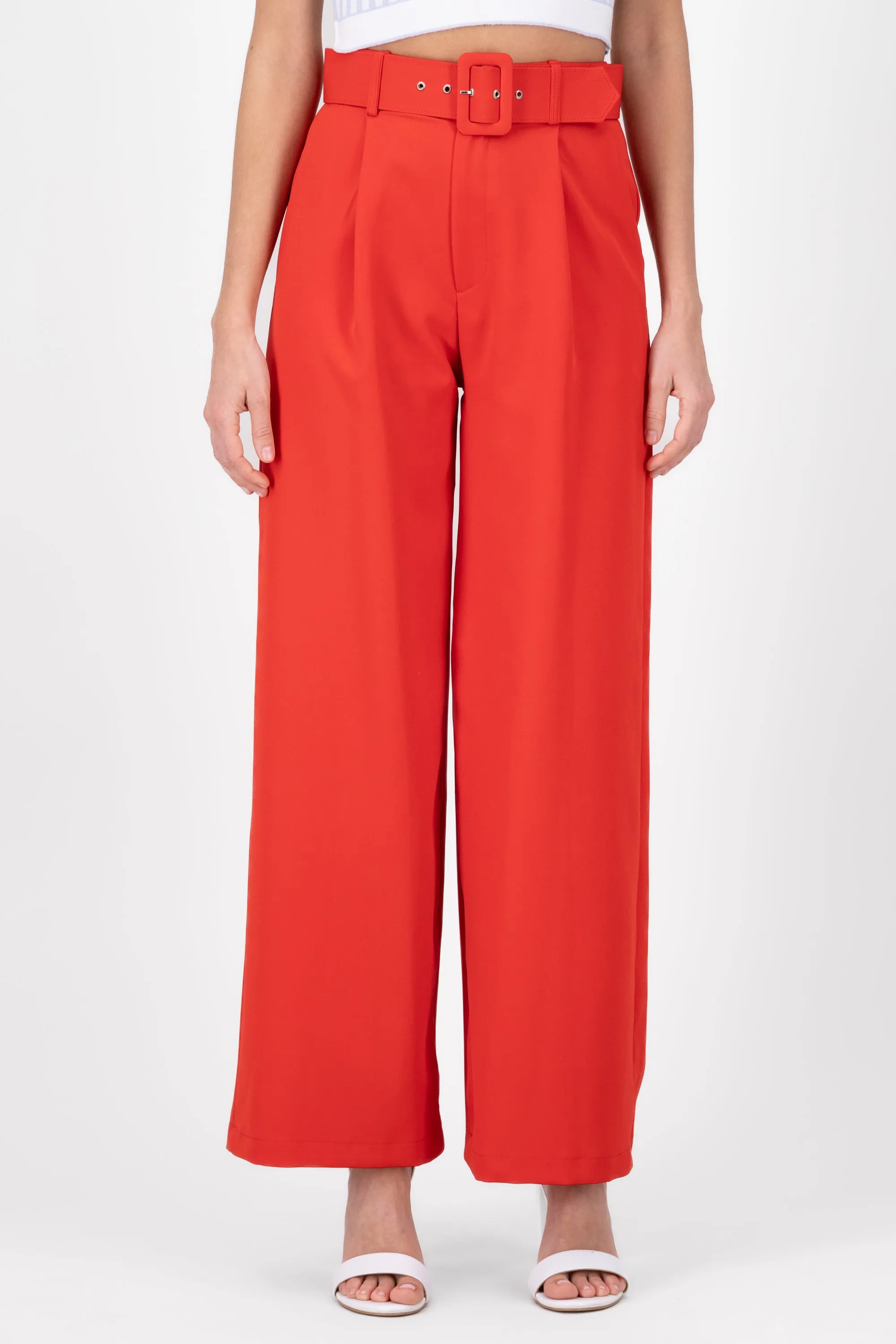 Pantalon Liso Cinturon