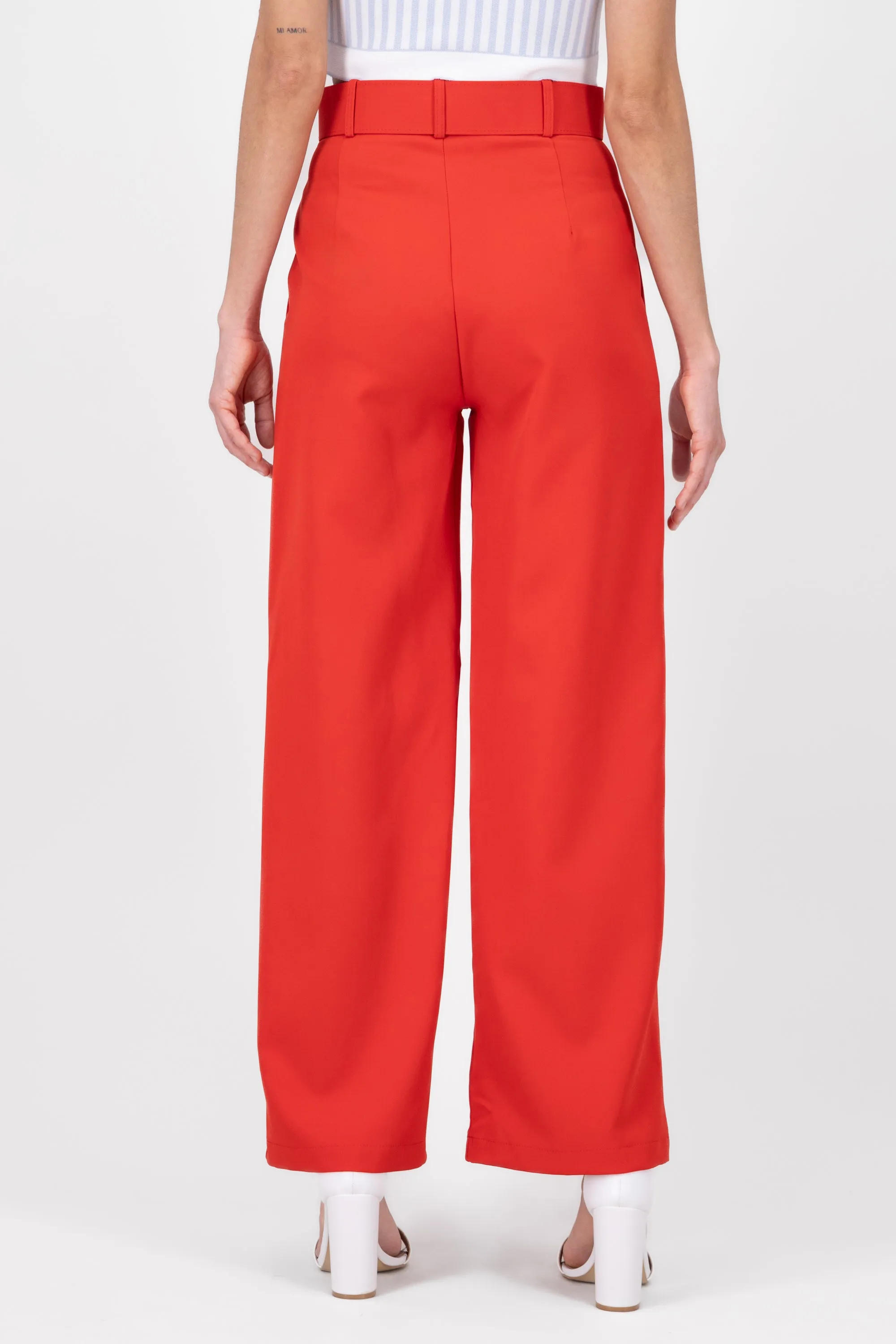 Pantalon Liso Cinturon