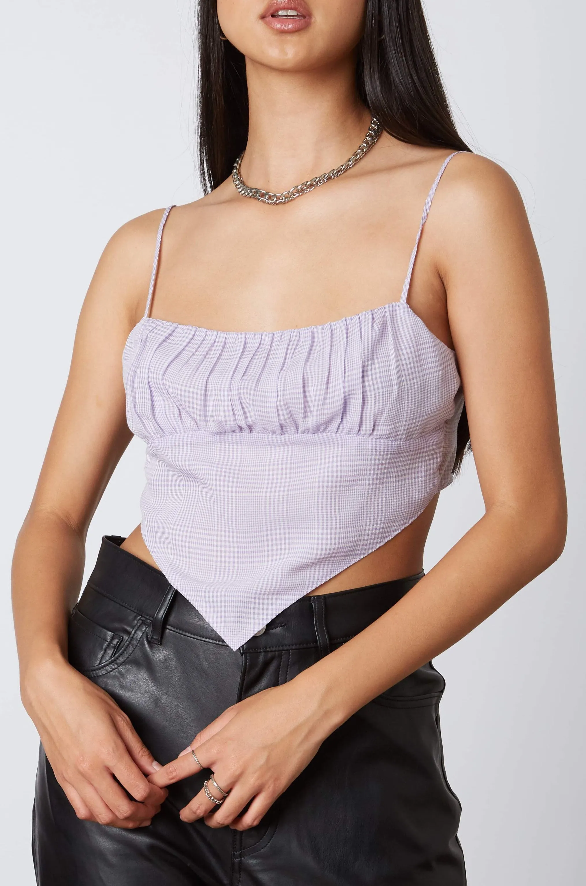 Peasant Tie Back Bandana Crop Top