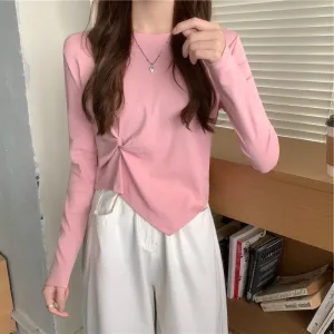 Pink Asymmetric Hem Top