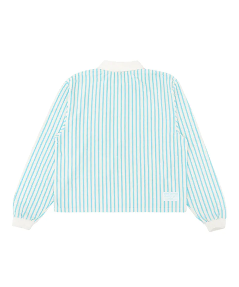 PIV'VEE Stripe Terry PK Shirt - Cornflower Blue