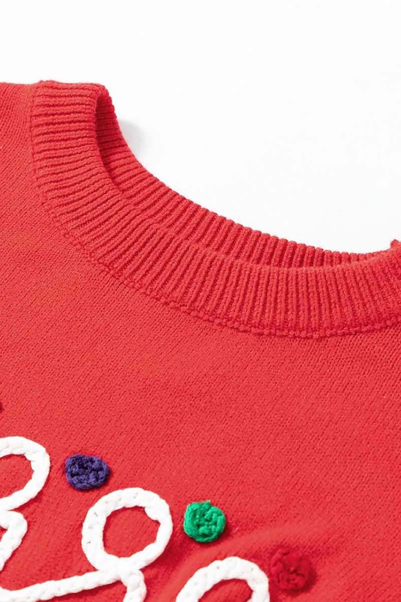 Plus Size Merry Fiery Red Sweater