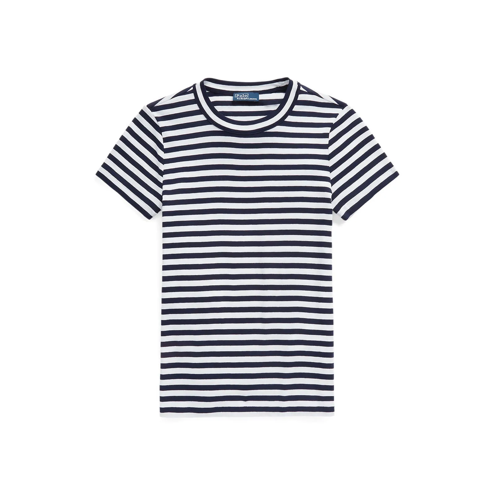 Polo Ralph Lauren - Cotton Crewneck Tee - Stripe - Cruise Navy/White